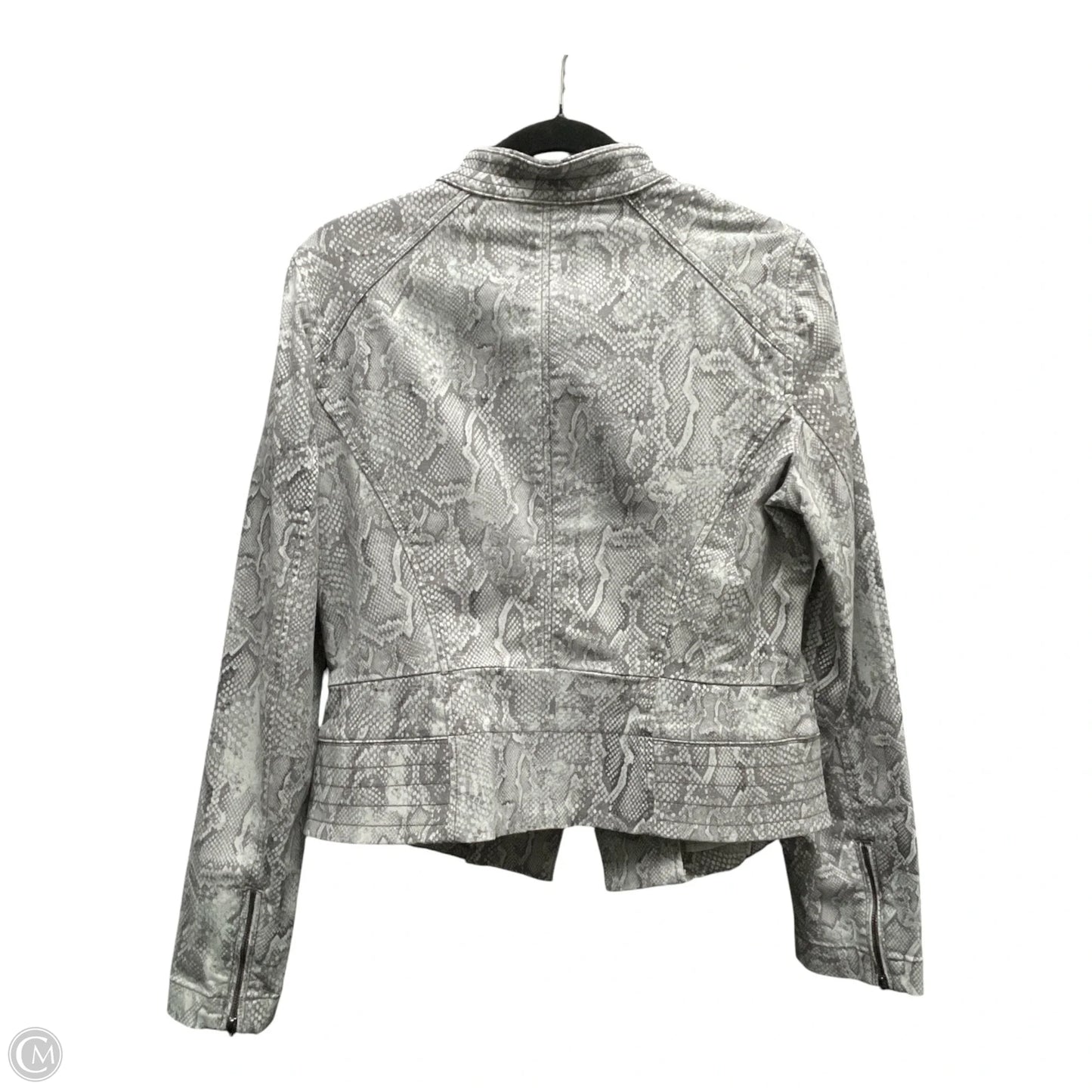 Jacket Moto By White House Black Market In Animal Print, Size: 12
