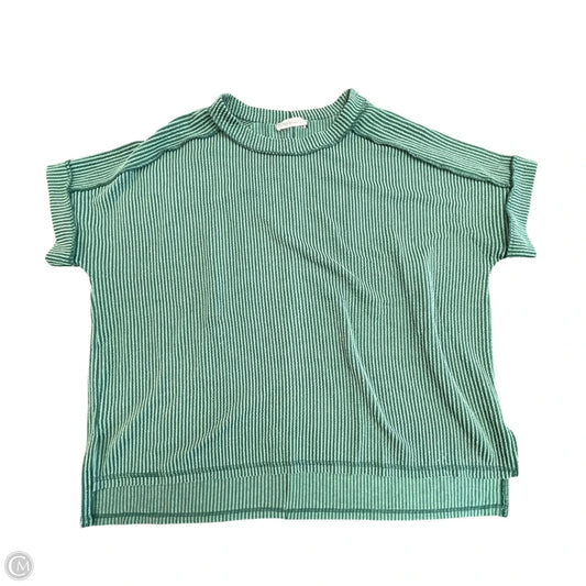 Top Short Sleeve By Zenana In Green, Size: L