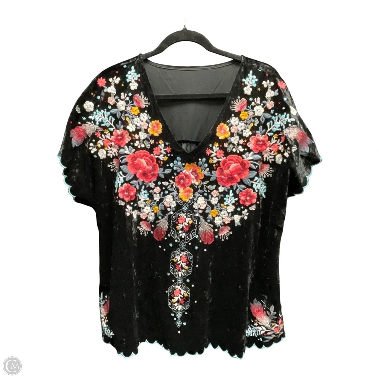 Top Short Sleeve By Clothes Mentor In Black, Size: Xl
