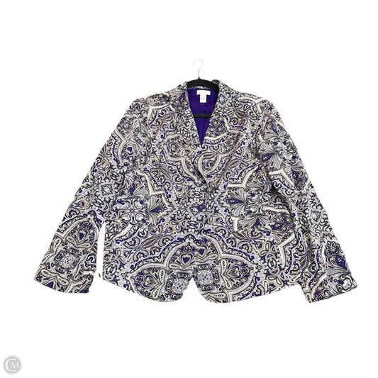 Blazer By Chicos In Purple, Size: L