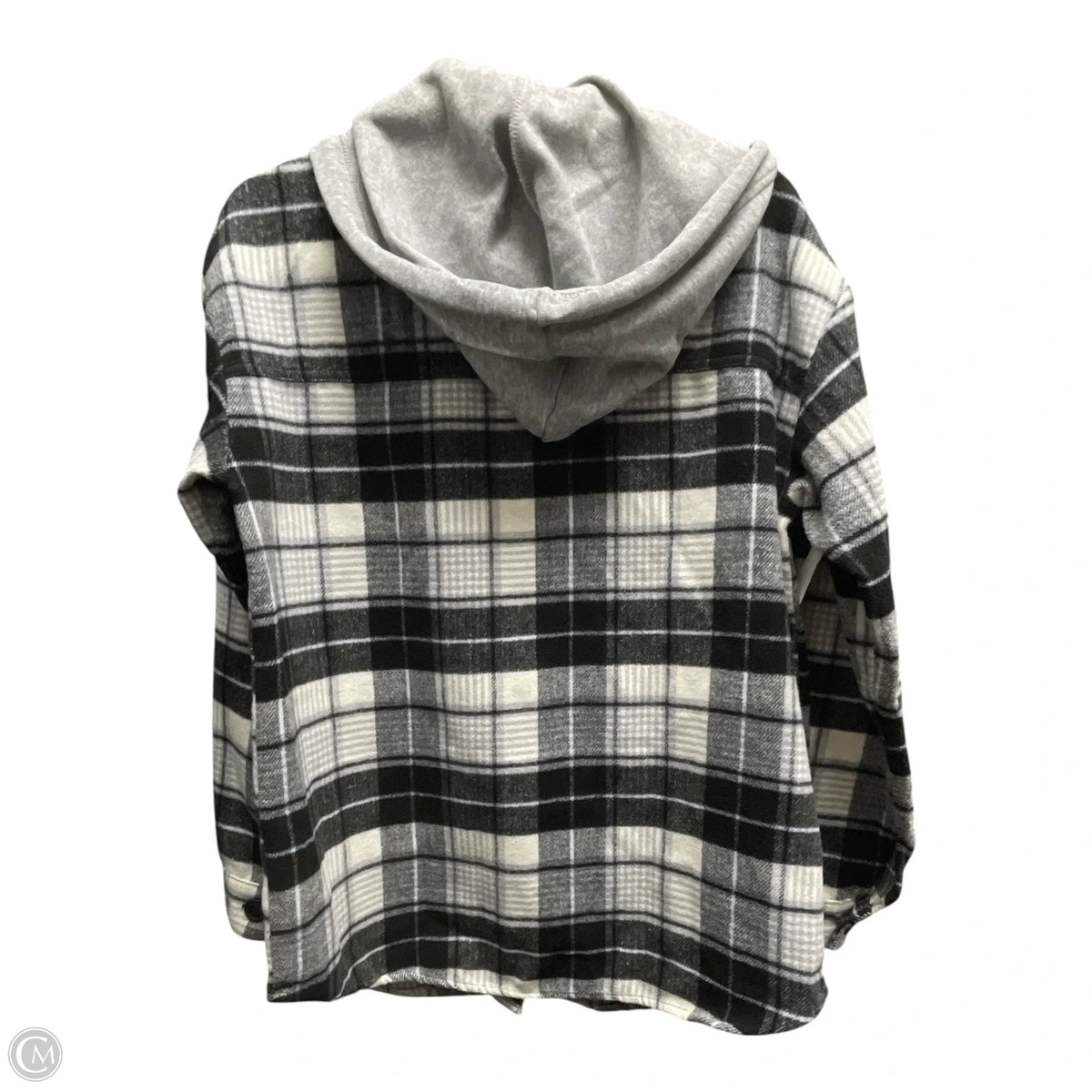 Jacket Shirt By No Boundaries In Plaid Pattern, Size: M