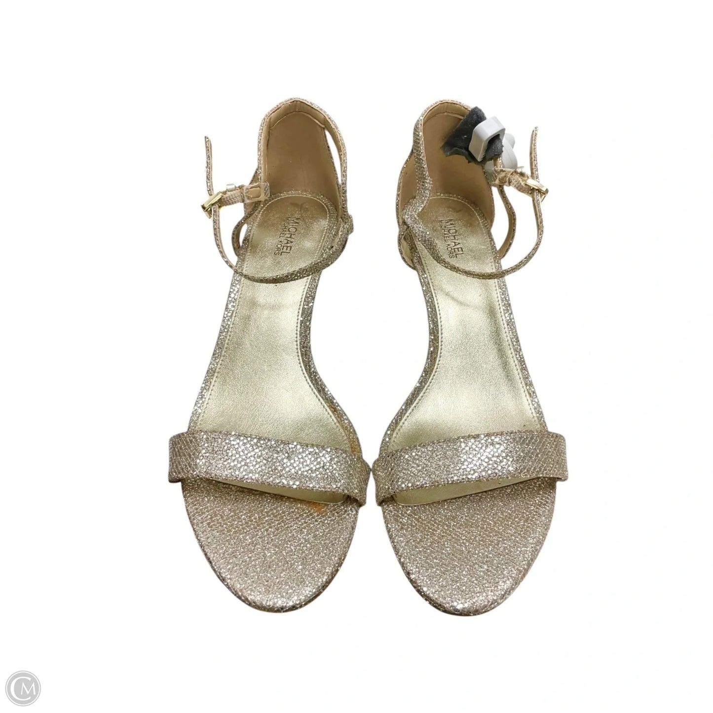 Sandals Designer By Michael Kors In Gold, Size: 9.5
