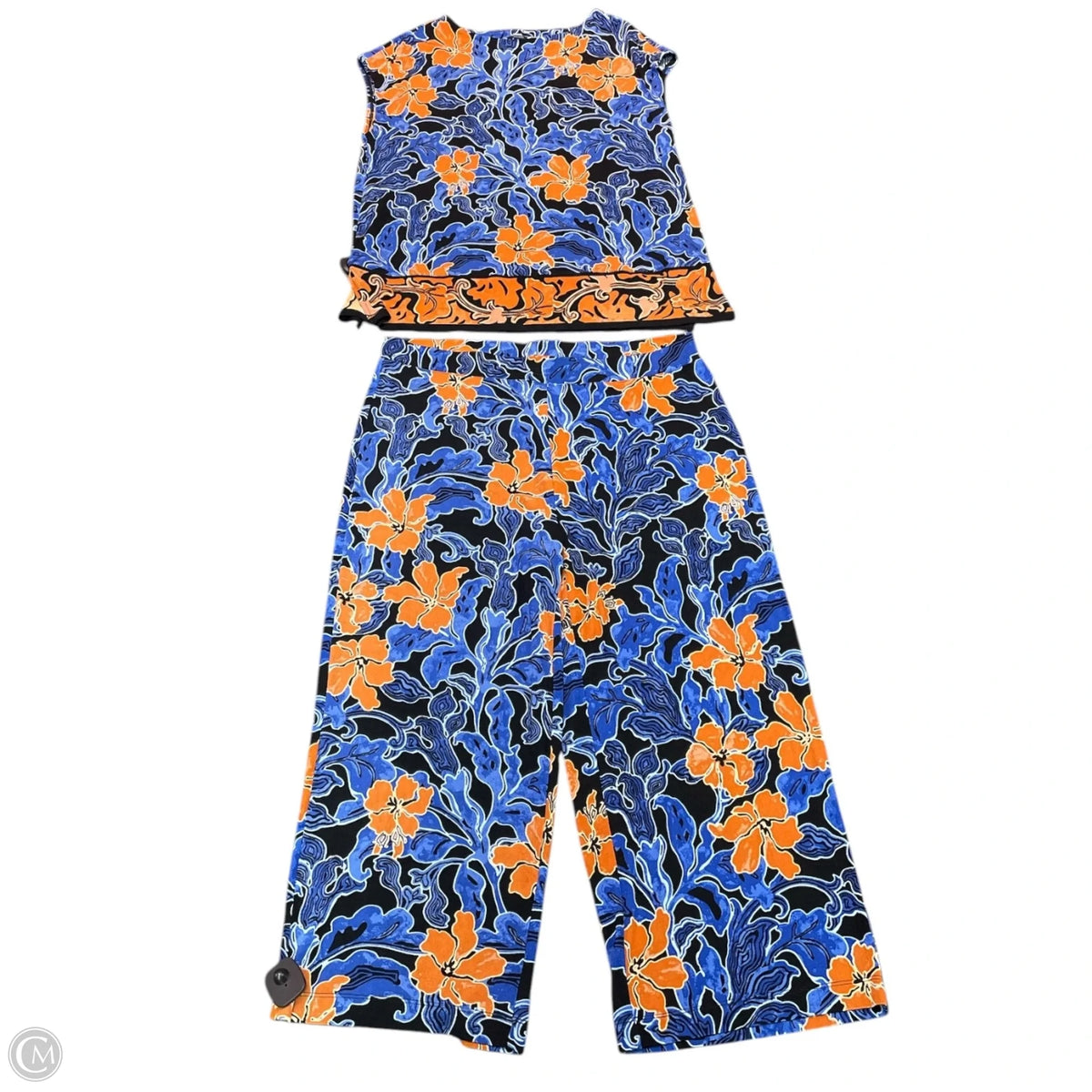 Pants Set 2pc By Chicos In Black & Blue, Size: Xl