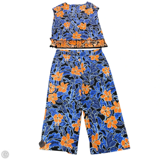Pants Set 2pc By Chicos In Black & Blue, Size: Xl