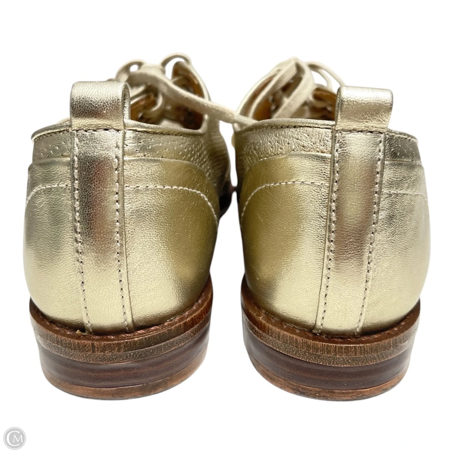 Shoes Flats By Clothes Mentor In Gold, Size: 6.5