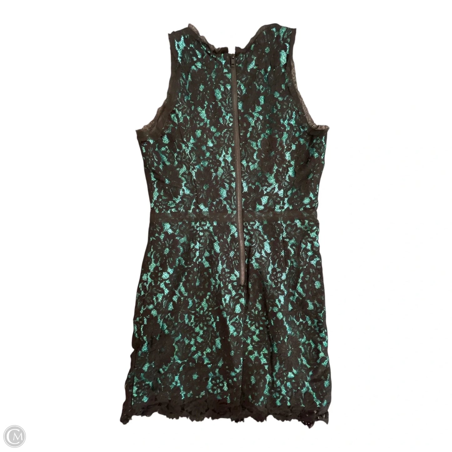 Dress Designer By Milly In Black & Green, Size: 10