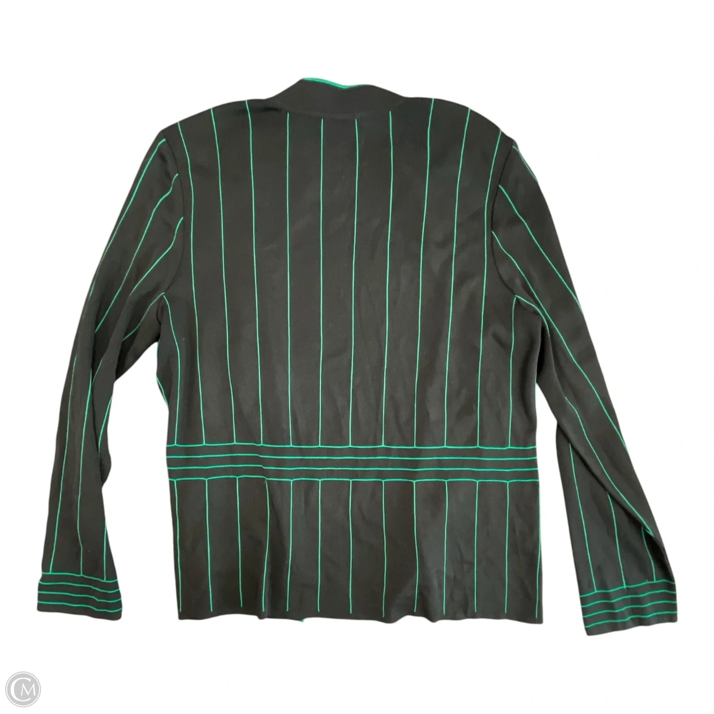 Cardigan By Ming Wang In Black & Green, Size: M