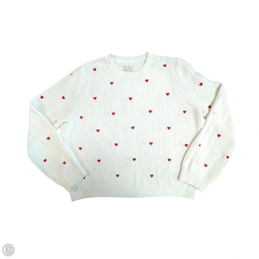 Sweater By Lucky Brand In White, Size: Xl