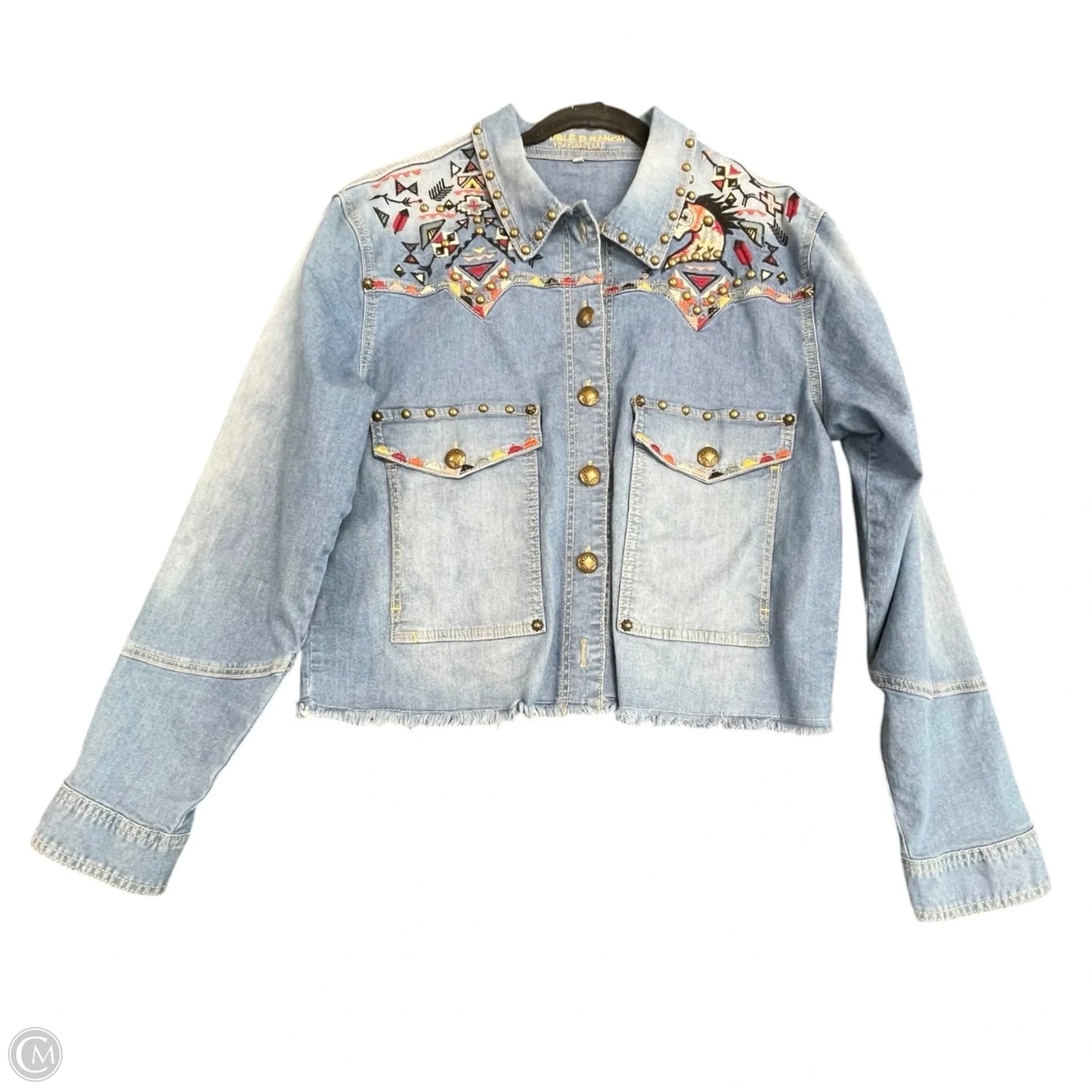 Jacket Denim By Double D Ranch In Blue Denim, Size: L
