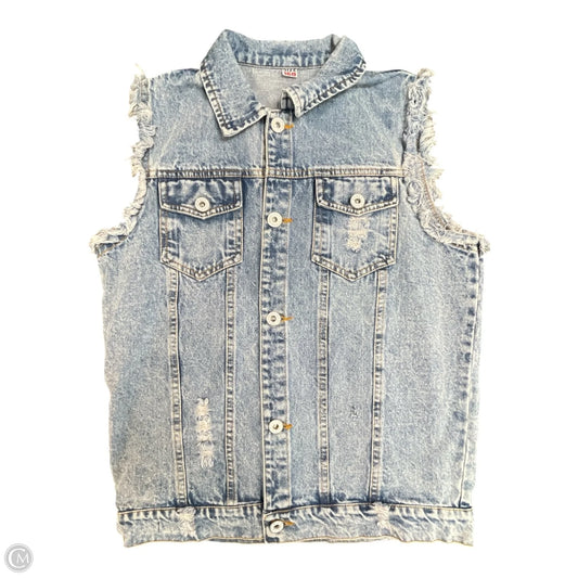 Vest Other By Clothes Mentor In Blue Denim, Size: S