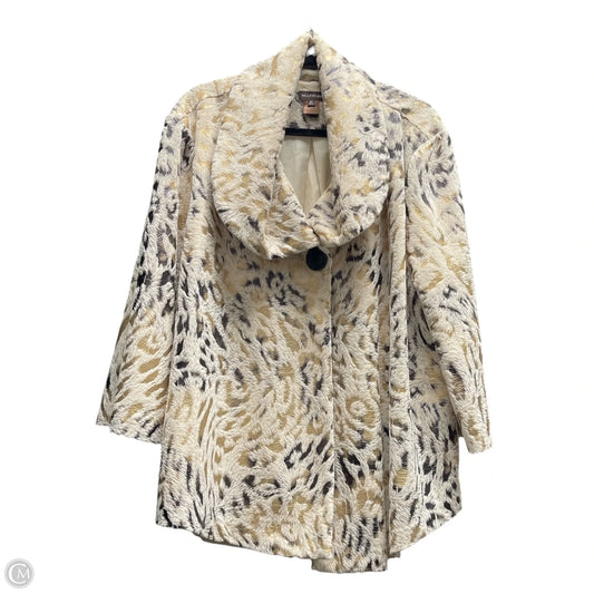 Coat Faux Fur & Sherpa By Multiples In Animal Print, Size: 2x