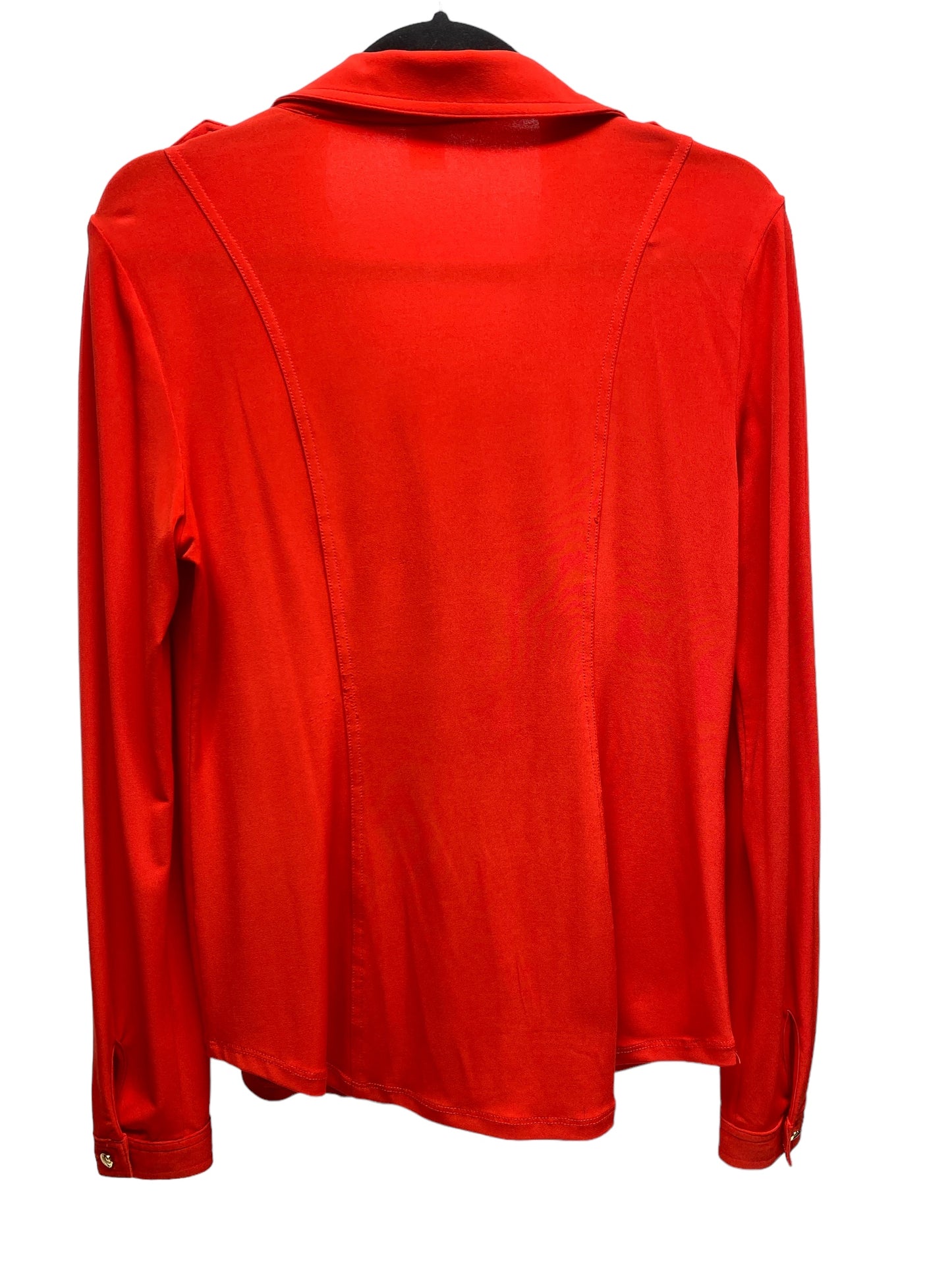 Top Long Sleeve By Cache In Red, Size: M