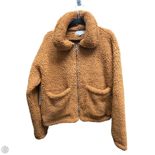 Jacket Fleece By Pink Rose In Copper, Size: M