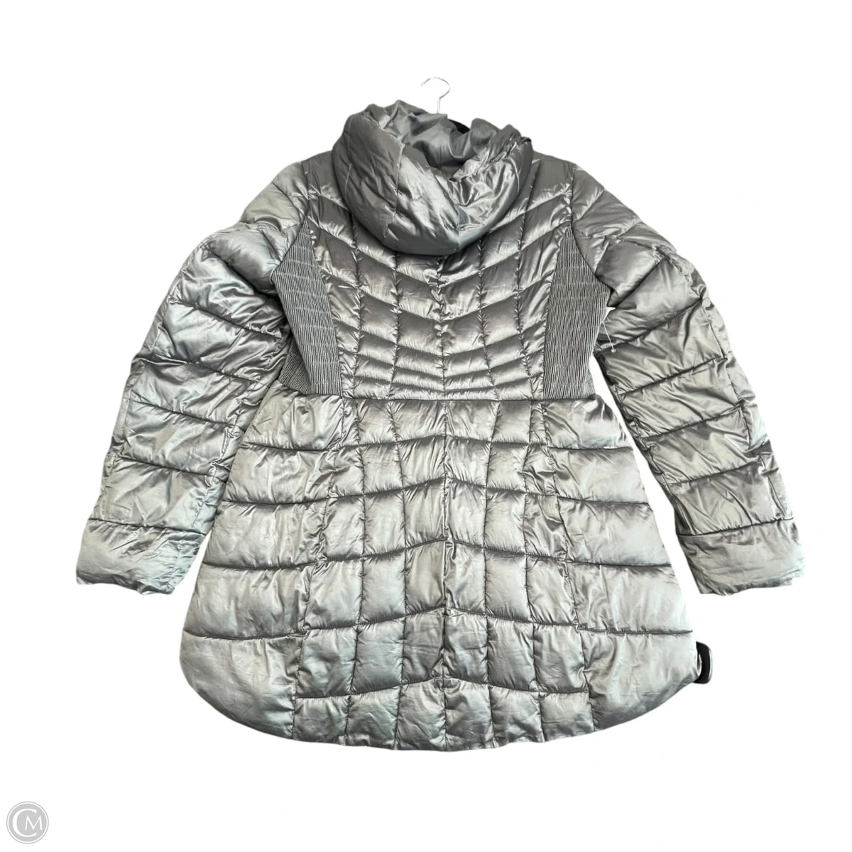 Coat Puffer & Quilted By Bernardo In Silver, Size: L