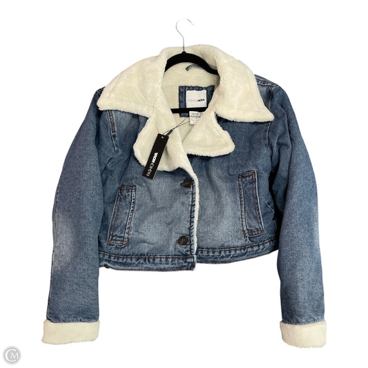 Jacket Denim By Fashion Nova In Blue Denim, Size: M