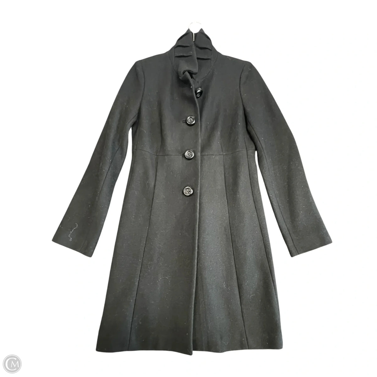 Coat Wool By J. Crew In Black, Size: 2