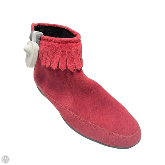 Boots Ankle Flats By Clothes Mentor In Red, Size: 8.5
