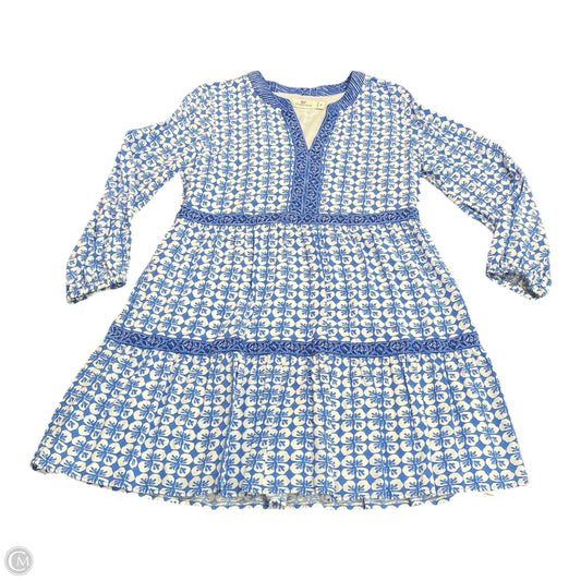 Dress Casual Short By Vineyard Vines In Blue & White, Size: M