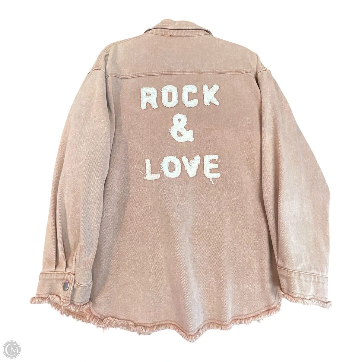 Jacket Shirt By Blue B In Pink, Size: L