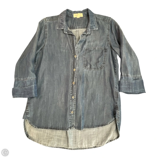 Top 3/4 Sleeve By Cloth & Stone In Blue, Size: M
