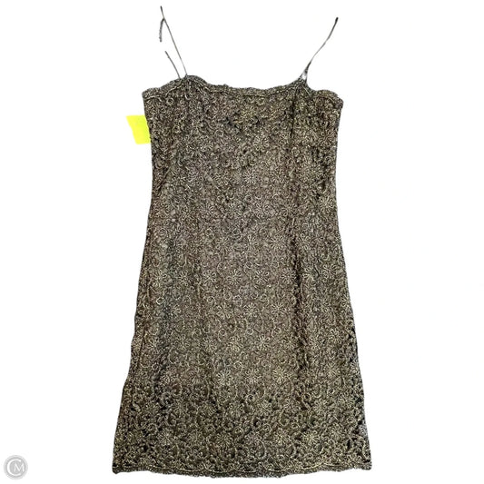 Dress Casual Short By Oleg Cassini In Brown & Gold, Size: 6