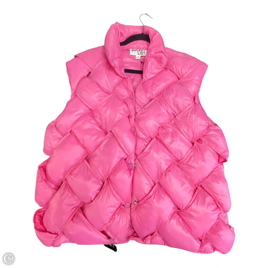 Vest Puffer & Quilted By Bucketlist In Pink, Size: S