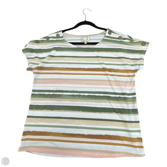 Top Short Sleeve By Clothes Mentor In Striped Pattern, Size: M