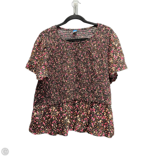 Top Short Sleeve By Old Navy In Floral Print, Size: 2x