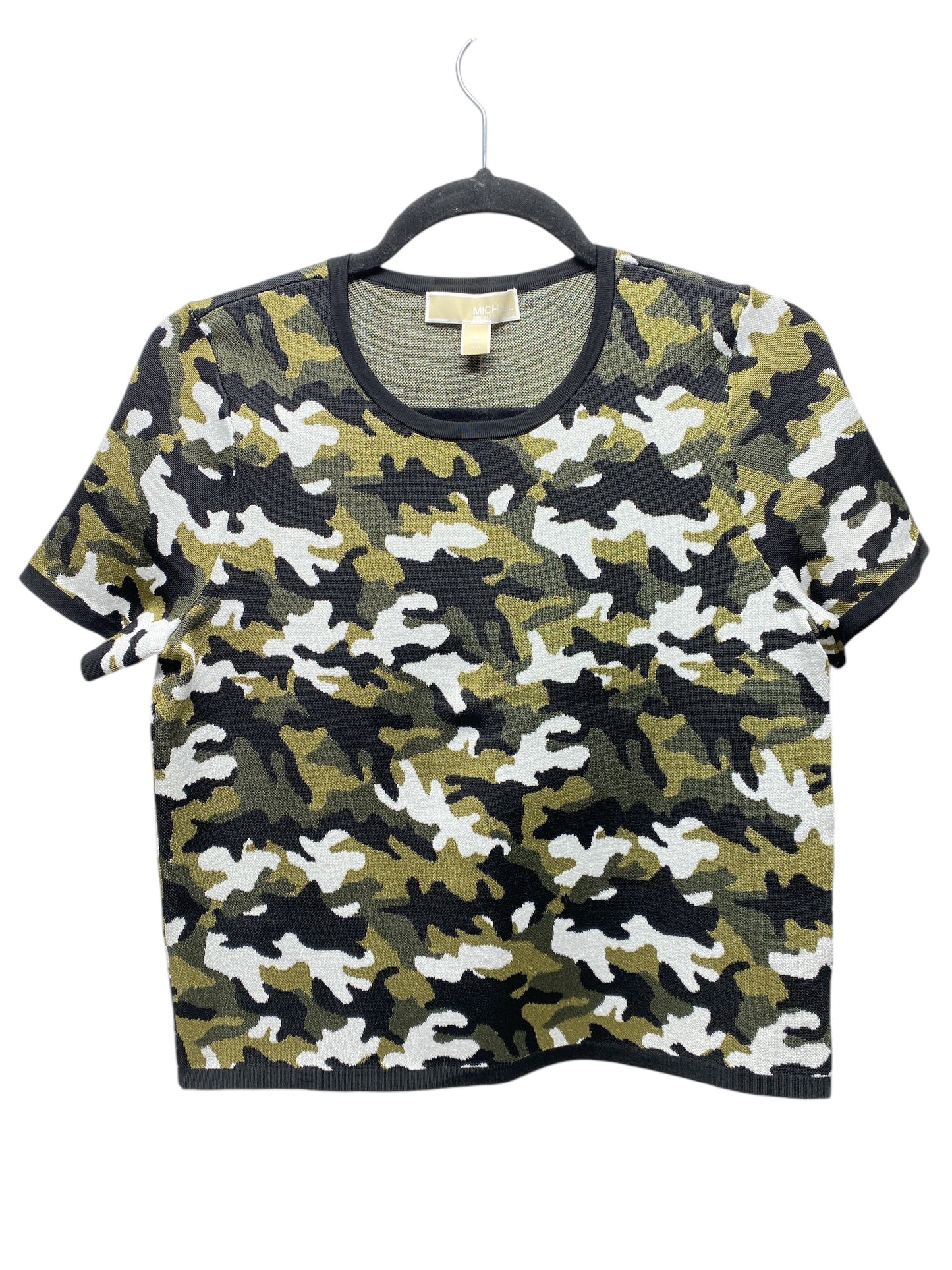 Sweater Short Sleeve By Michael Kors In Camouflage Print, Size: M