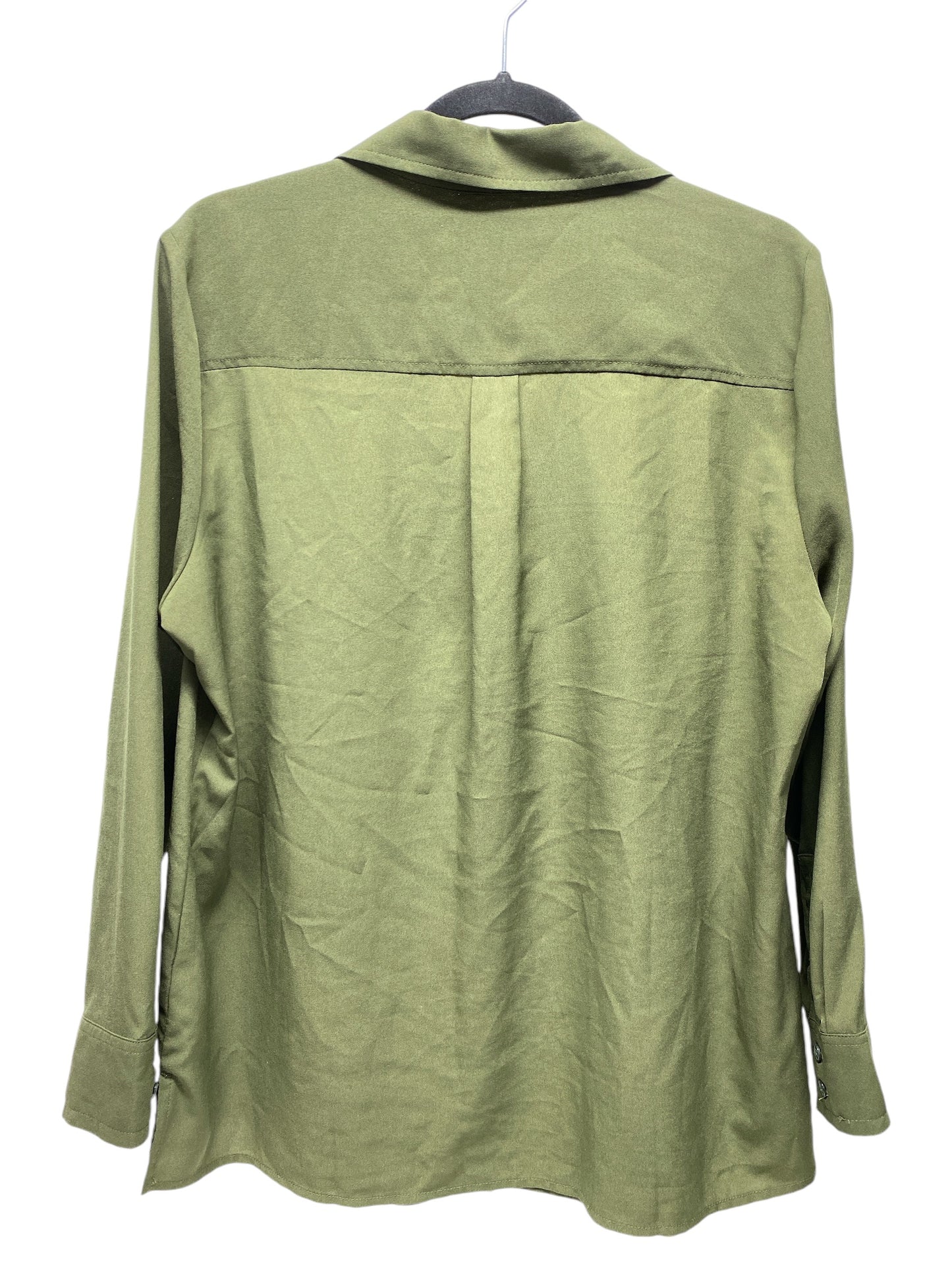 Top Long Sleeve By Banana Republic In Green, Size: Petite L