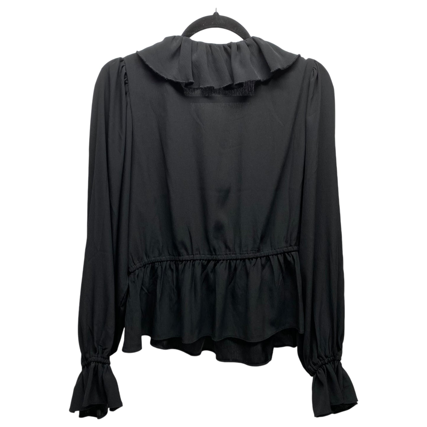 Top Long Sleeve By Scoop In Black, Size: L