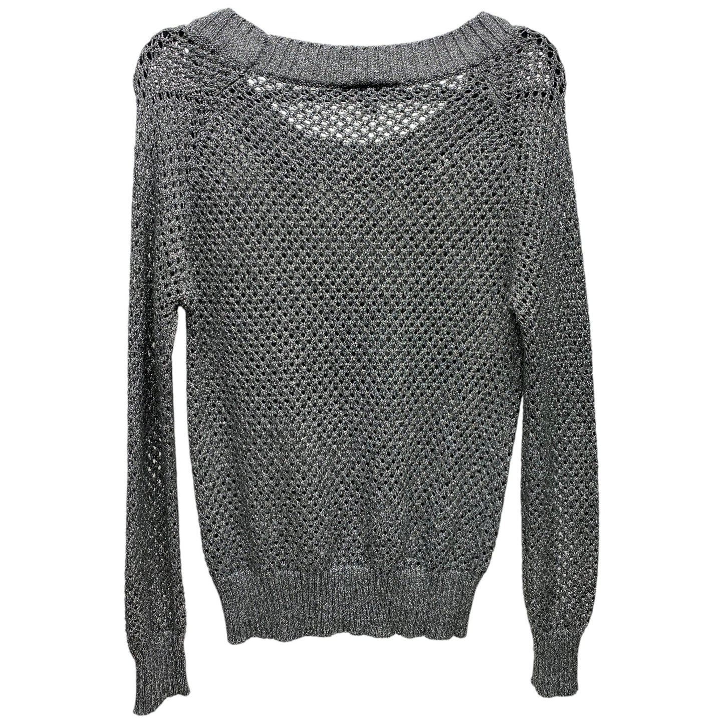 Sweater By Clothes Mentor In Silver, Size: L