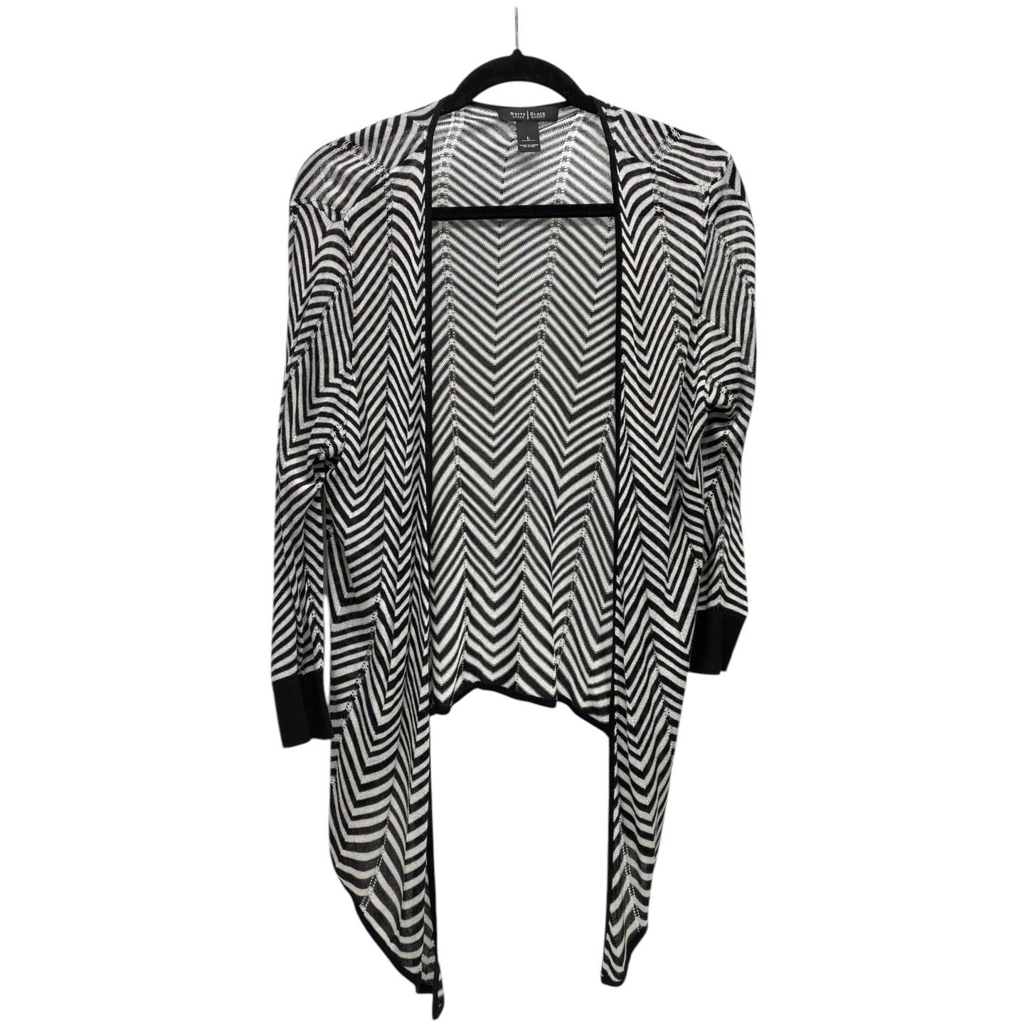 Cardigan By White House Black Market In Black & White, Size: L