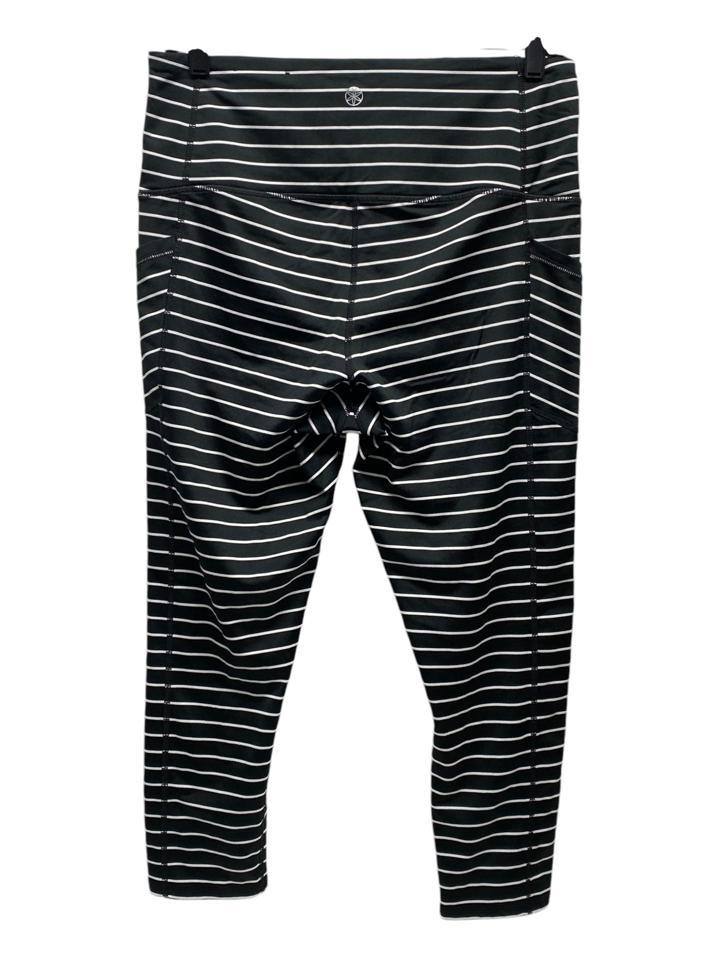 Athletic Leggings By Gaiam In Striped Pattern, Size: L