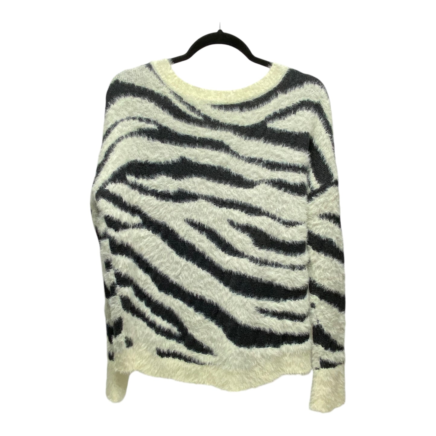 Sweater By Express In Black & White, Size: Xs