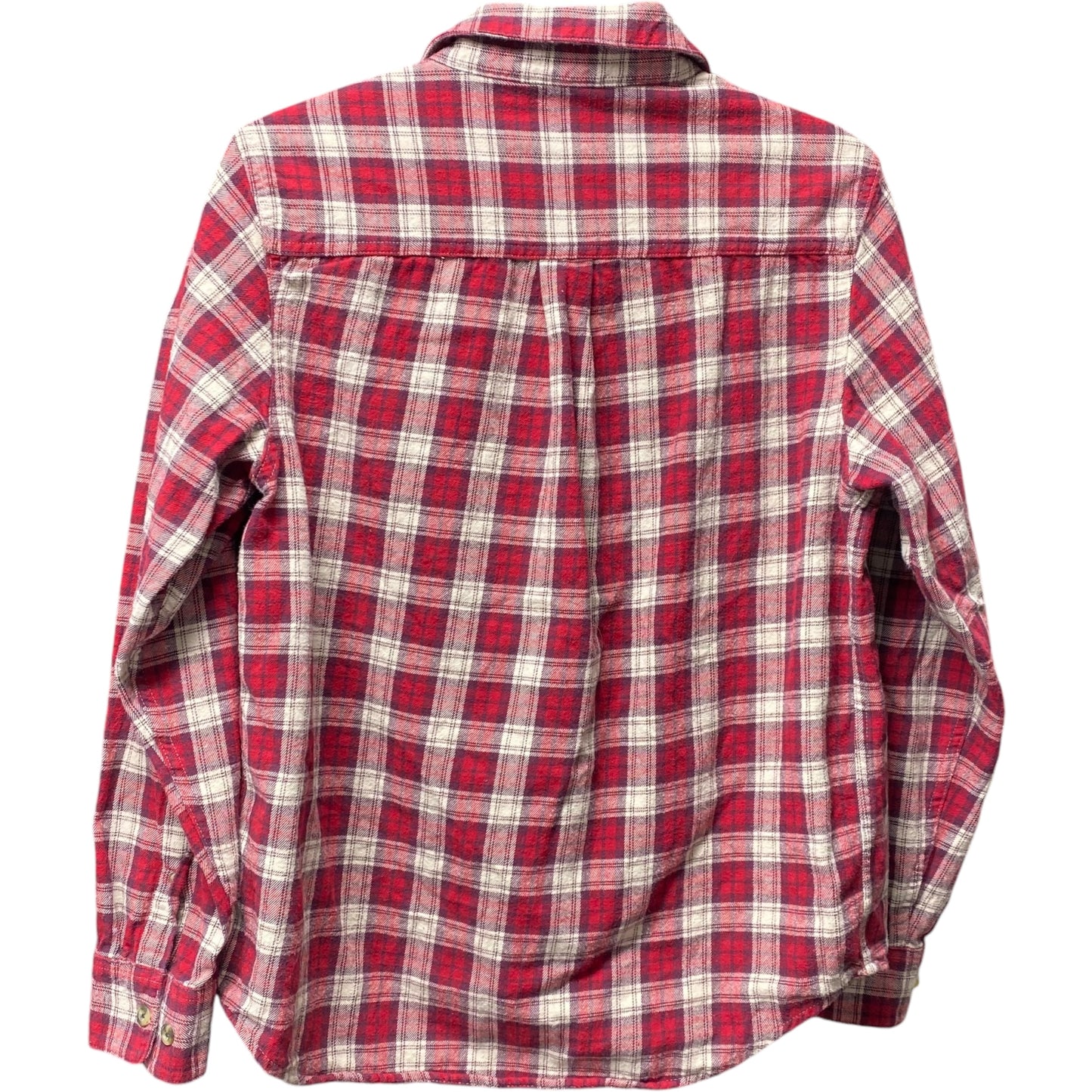 Top Long Sleeve By Magellan In Plaid Pattern, Size: S