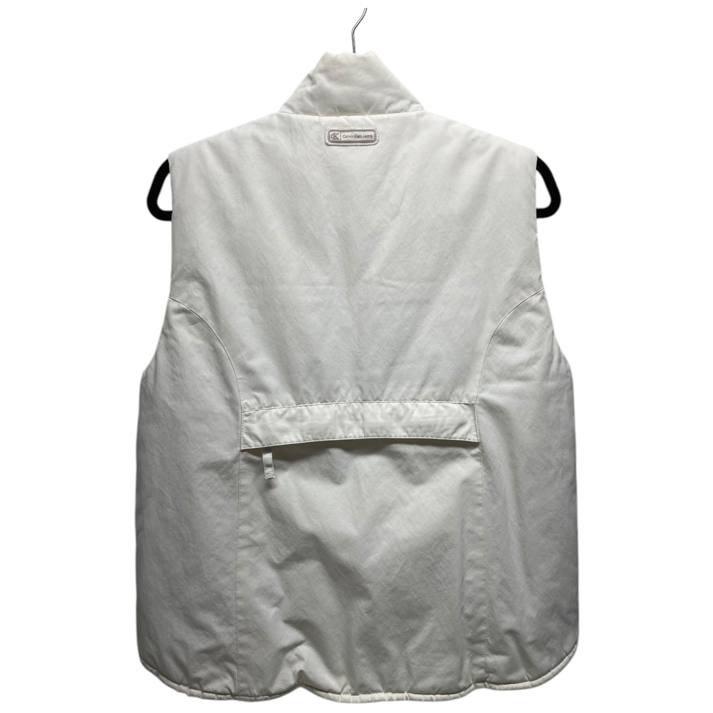 Vest Puffer & Quilted By Calvin Klein In White, Size: M