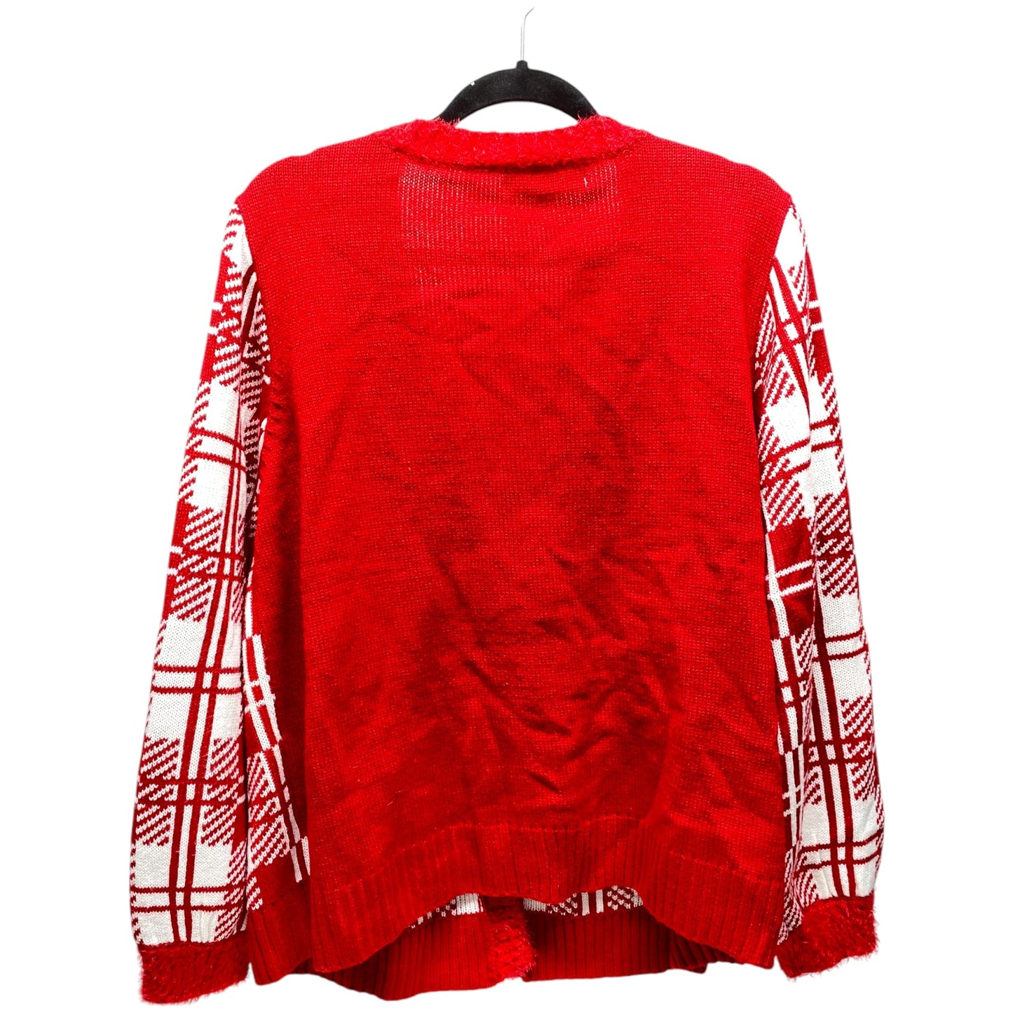 Sweater By Clothes Mentor In Red & White, Size: Xl