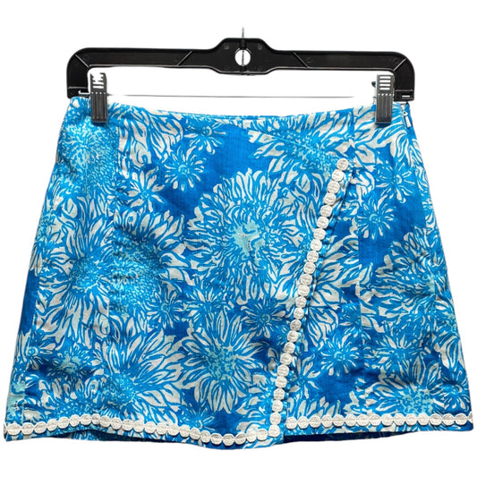 Skort Designer By Lilly Pulitzer In Blue & White, Size: 0