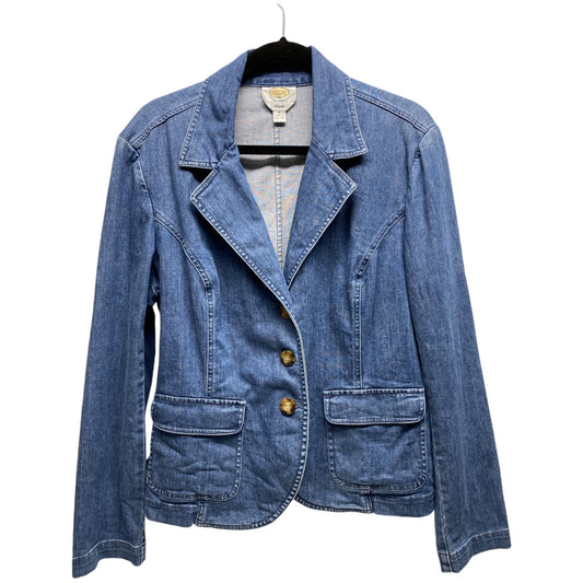 Jacket Denim By Talbots In Blue Denim, Size: Xl