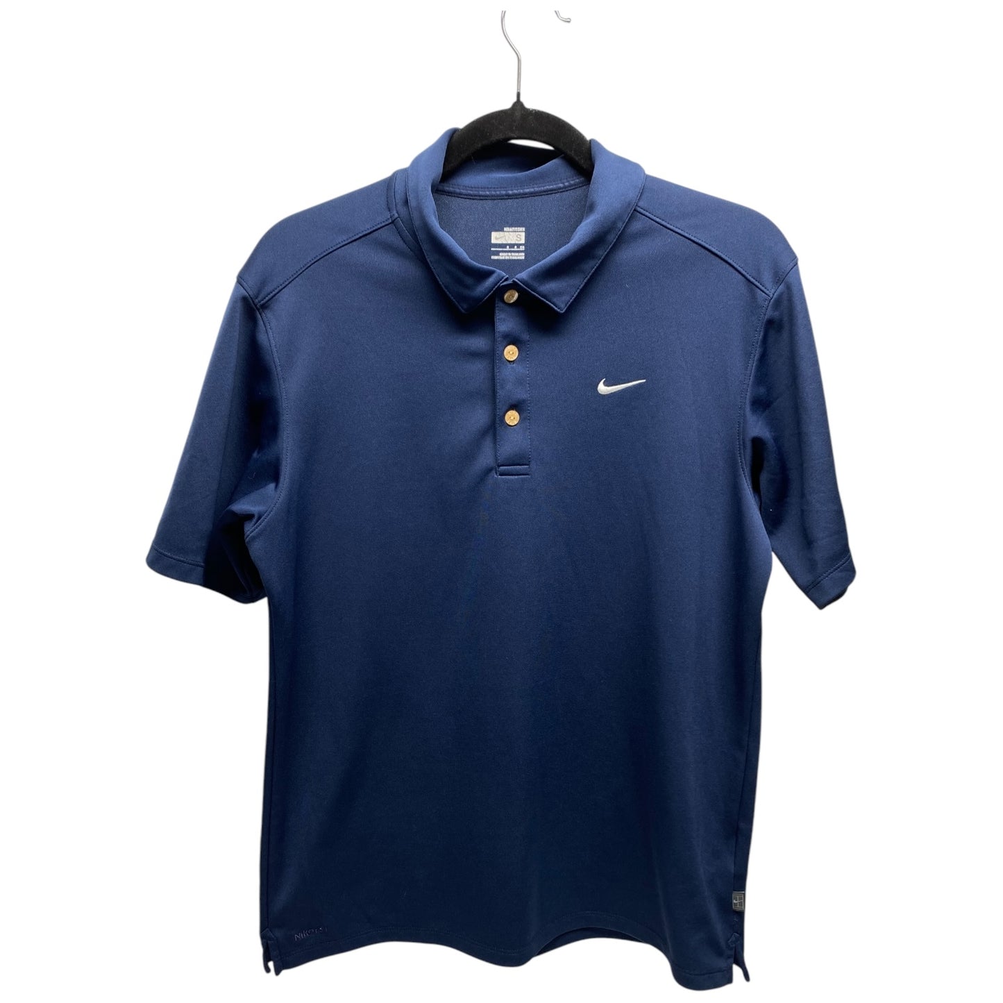 Athletic Top Short Sleeve By Nike In Nautical Print, Size: S