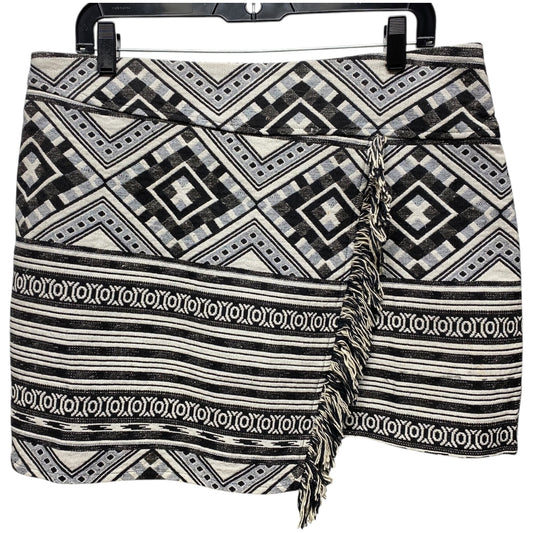 Skirt Mini & Short By Top Shop In Black & White, Size: 12