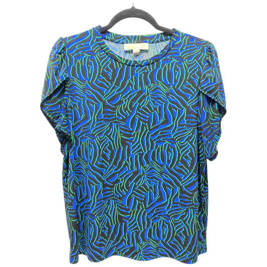 Top Short Sleeve By Michael By Michael Kors In Blue & Green, Size: Lp