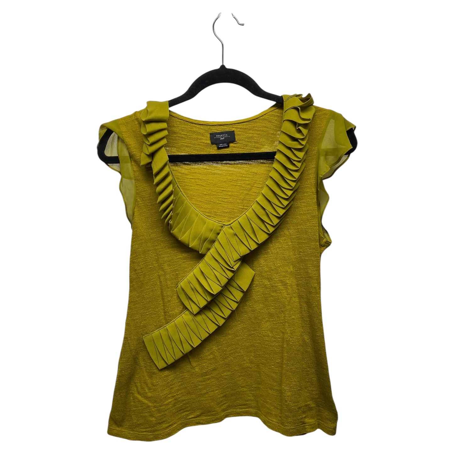 Top Sleeveless By Deletta In Chartreuse, Size: S