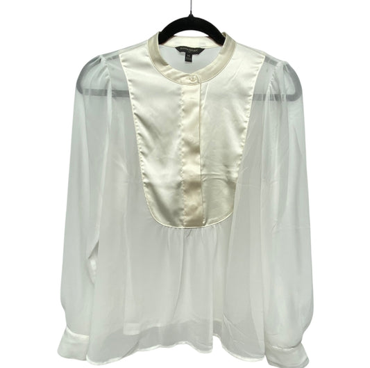 Top Long Sleeve Basic By Banana Republic In Ivory, Size: Xs