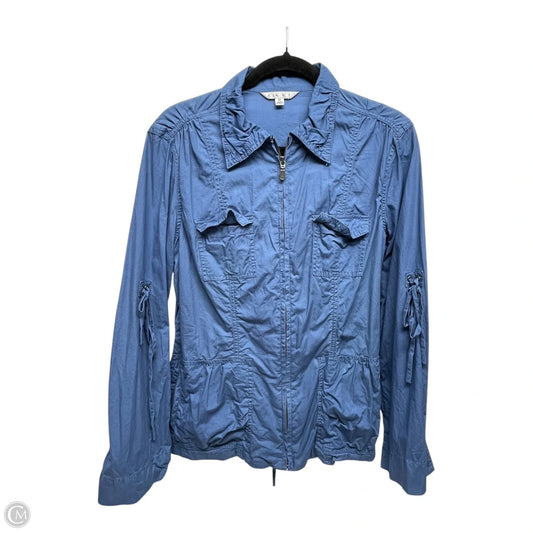 Jacket Utility By Cabi In Blue, Size: M
