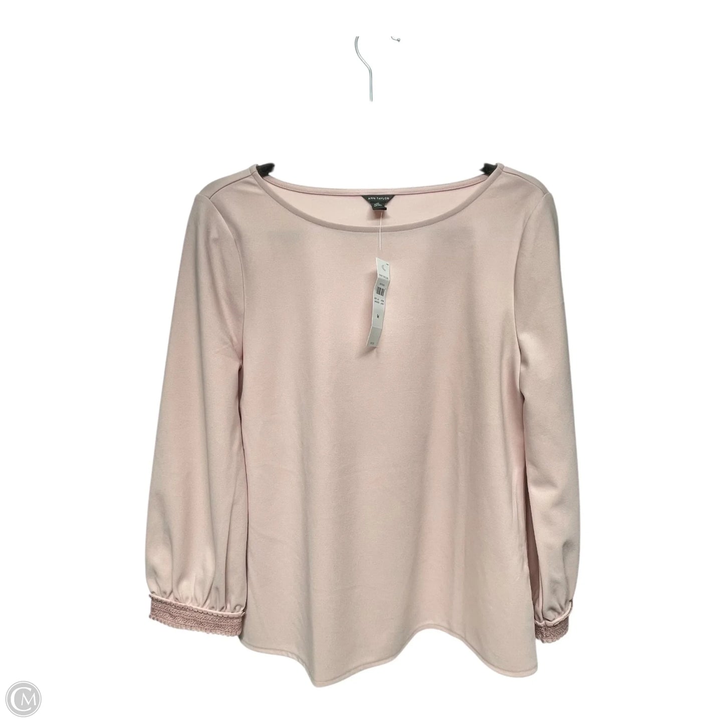 Top Long Sleeve By Ann Taylor In Pink, Size: M