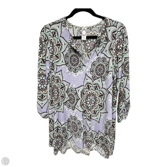 Top 3/4 Sleeve By Honeyme In Purple, Size: M