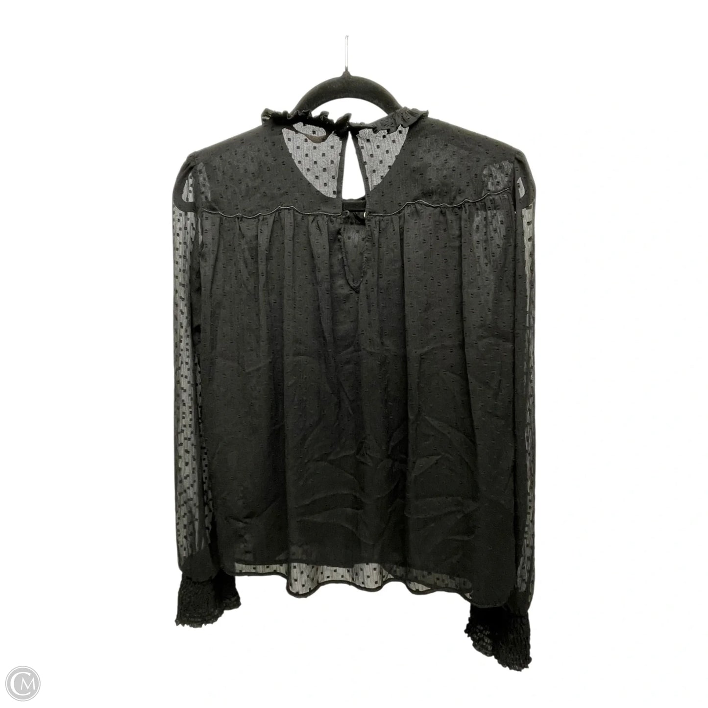 Top Long Sleeve By Zara In Black, Size: S