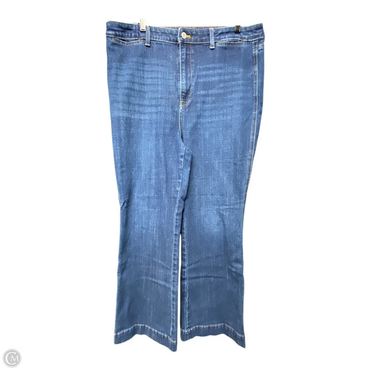 Jeans Wide Leg By Talbots In Blue Denim, Size: 16